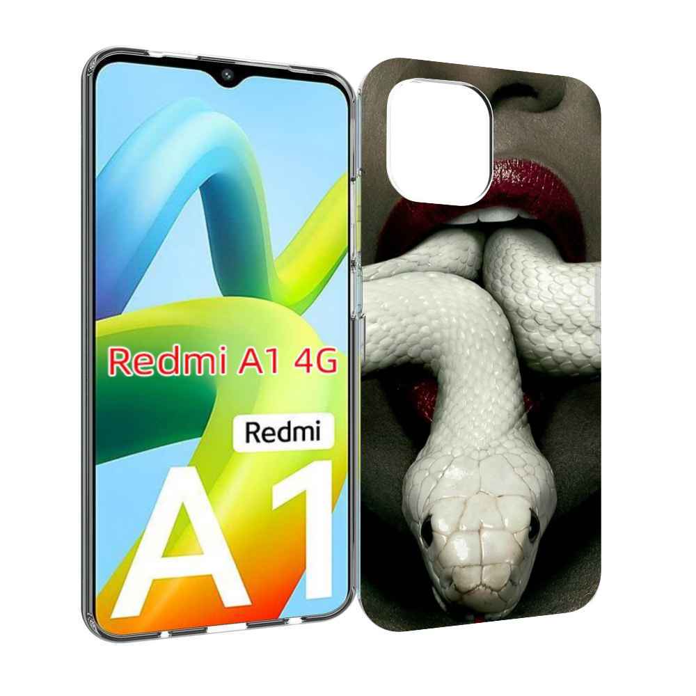 

Чехол MyPads белая-змея для Xiaomi Redmi A1, Прозрачный, Tocco