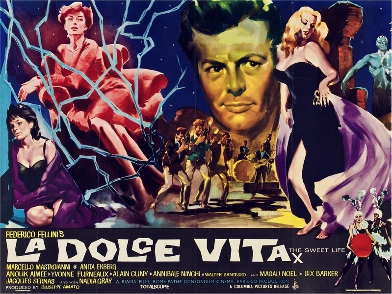 

Постер к фильму "Сладкая жизнь" (La dolce vita) 50x70 см