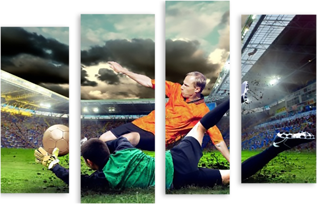 

Картина модульная на холсте Модулка Матч 170x122 см, 2113