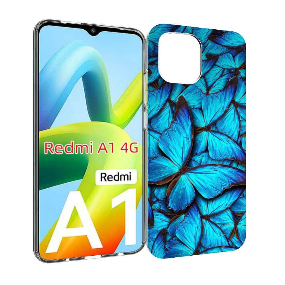 

Чехол MyPads бирюзовые бабочки для Xiaomi Redmi A1, Прозрачный, Tocco