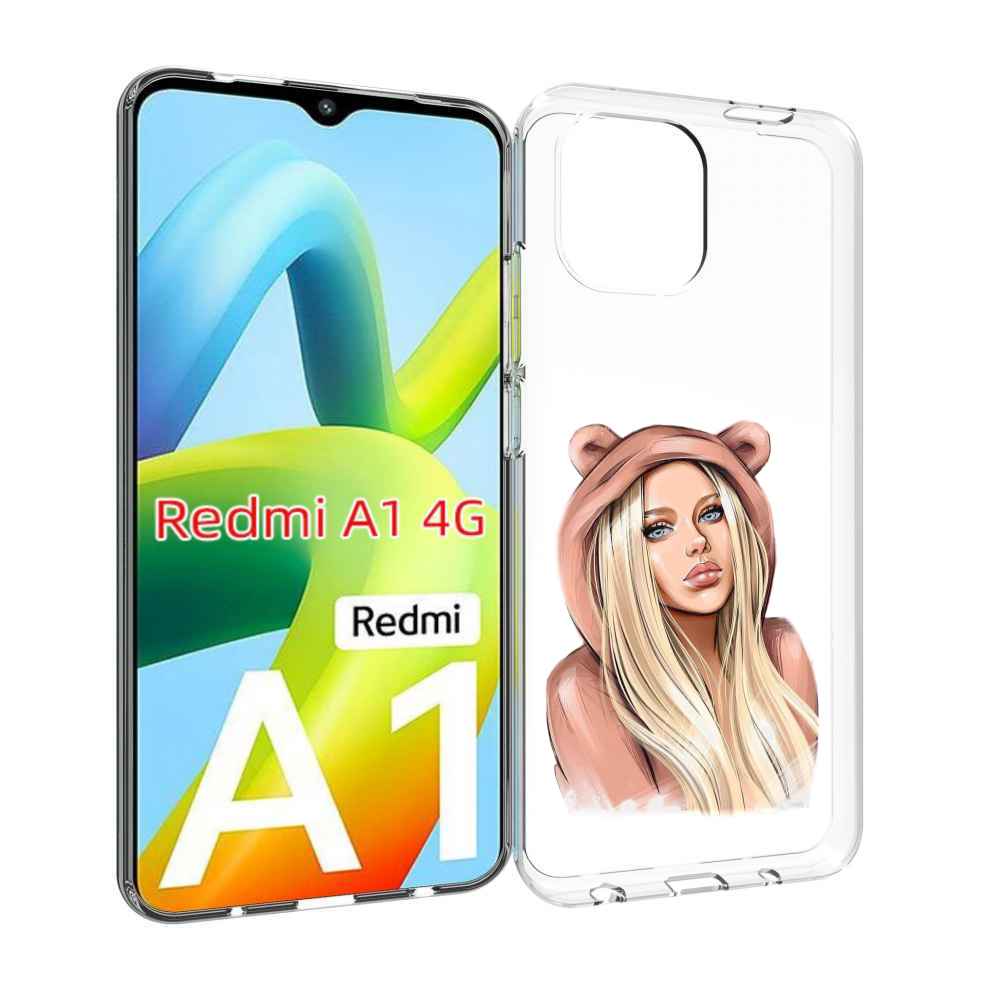 фото Чехол mypads блондинка-в-капюшоне женский для xiaomi redmi a1