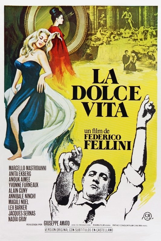 

Постер к фильму "Сладкая жизнь" (La dolce vita) Оригинальный 50,8x76,2 см