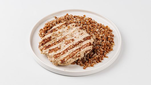 

Котлета ВкусВилл куриная гриль с гречкой 220 г