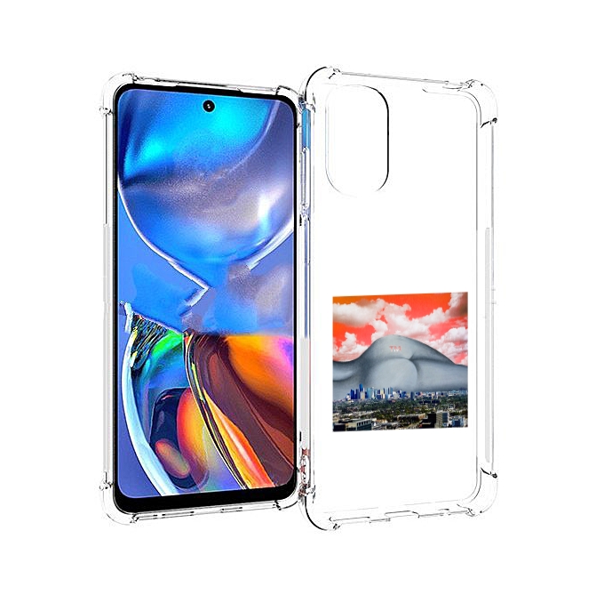 

Чехол MyPads город с девушкой на фоне для Motorola Moto E32, Прозрачный, Tocco