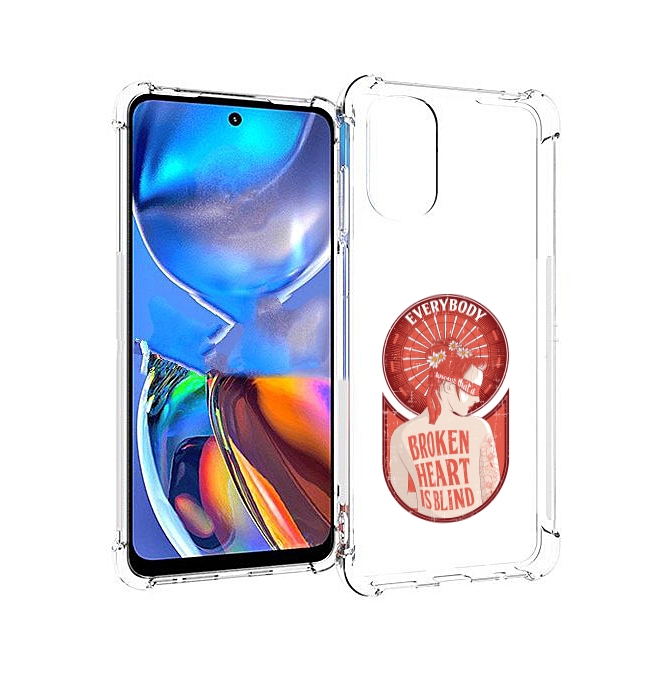 

Чехол MyPads девушка разбитое сердце для Motorola Moto E32, Прозрачный, Tocco