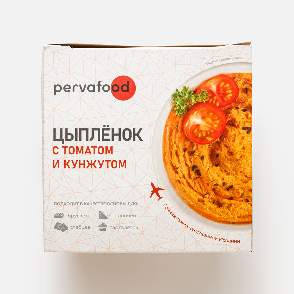 Крем-паста Pervafood из мяса цыпленка с томатом и кунжутом 140 г