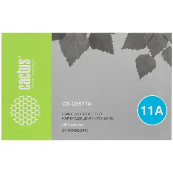 Картридж для лазерного принтера CACTUS CS-Q6511A (CS-Q6511A) черный, совместимый