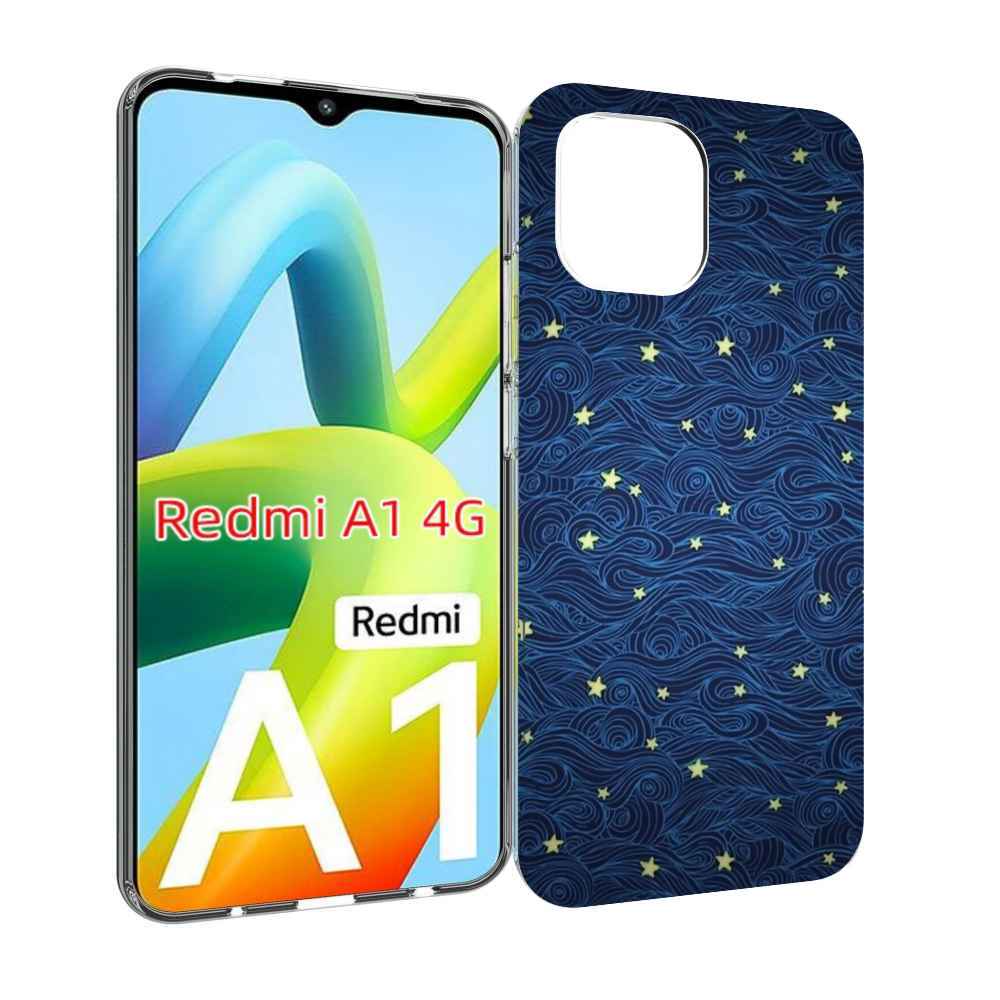 

Чехол MyPads волны с звездами акварель для Xiaomi Redmi A1, Прозрачный, Tocco