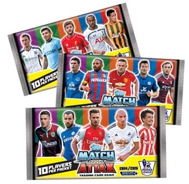 

дисплей бустеров topps английская премьер-лига 2014-2015. match attax, Разноцветный