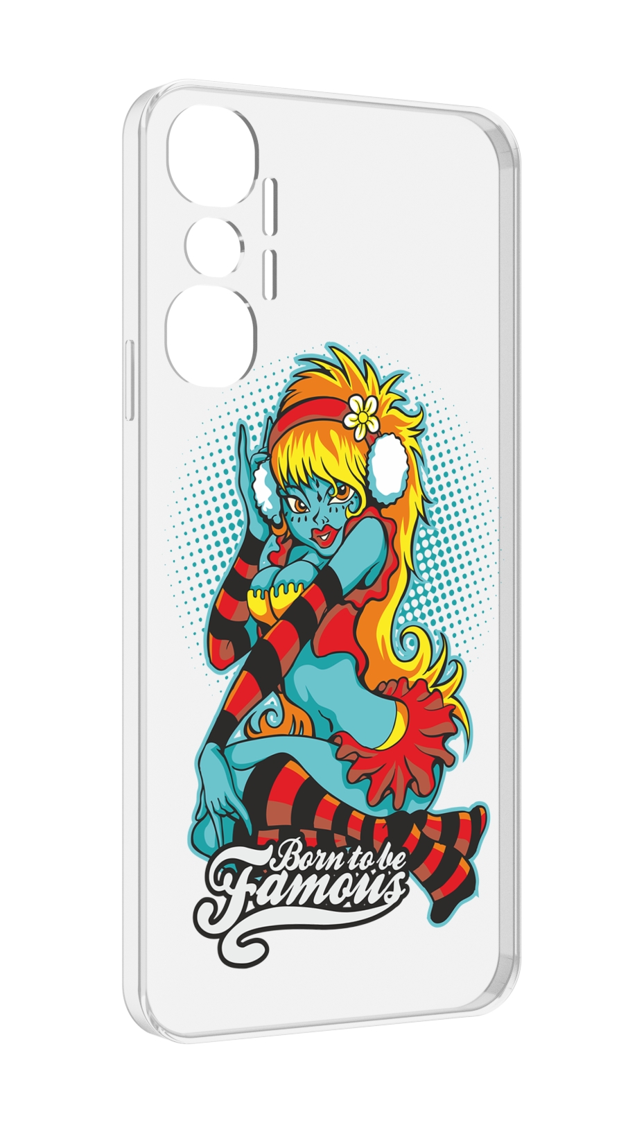 

Чехол MyPads нарисованная девушка в наушниках для Infinix Hot 20 4G, Прозрачный, Tocco