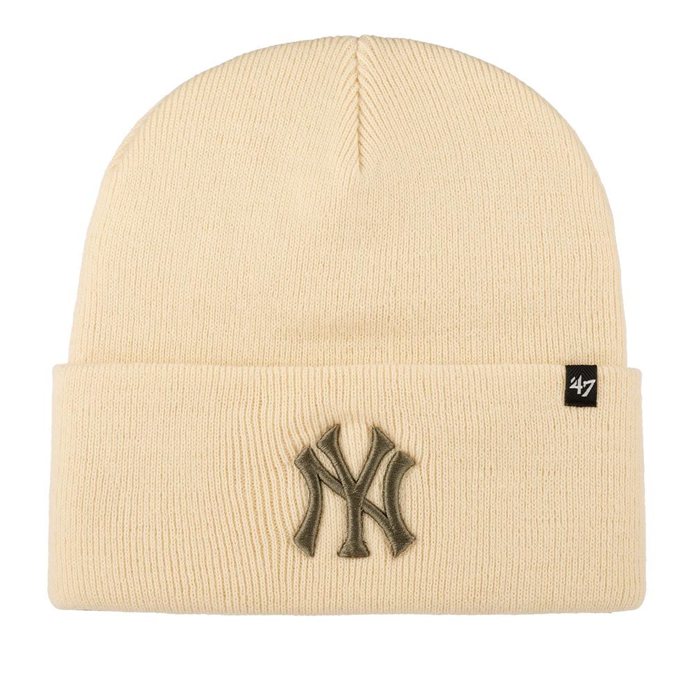 Шапка бини унисекс 47 BRAND B-HYMKR17ACE New York Yankees MLB кремовая, one size