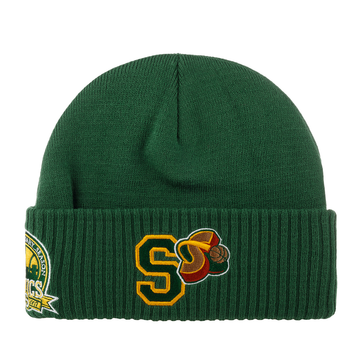 

Шапка бини унисекс Mitchell & Ness KTCFMM21153-SSUGREN Seattle зеленая, Зеленый, KTCFMM21153-SSUGREN Seattle Supersonics NBA