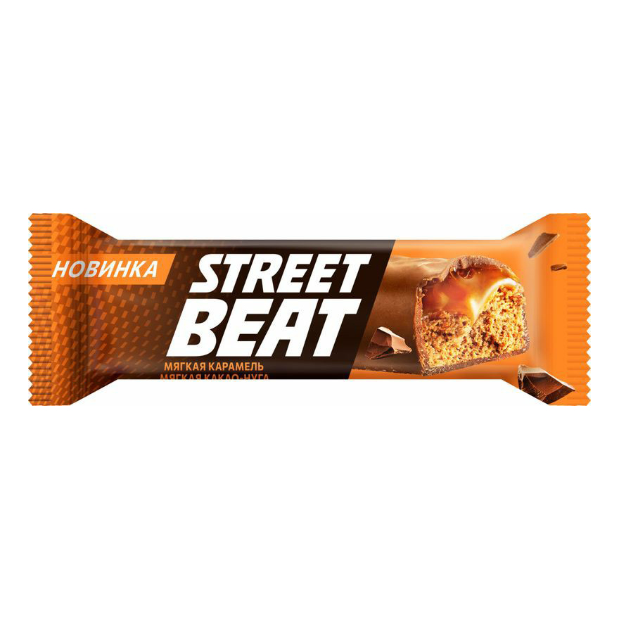 

Шоколадный батончик Street Beat с мягкой какао-нугой и карамелью в молочном шоколаде 45 г