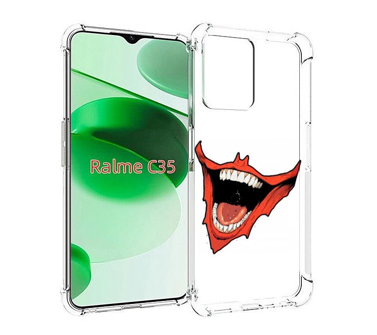 

Чехол MyPads страшная-улыбка для Realme C35 / Narzo 50A Prime, Прозрачный, Tocco