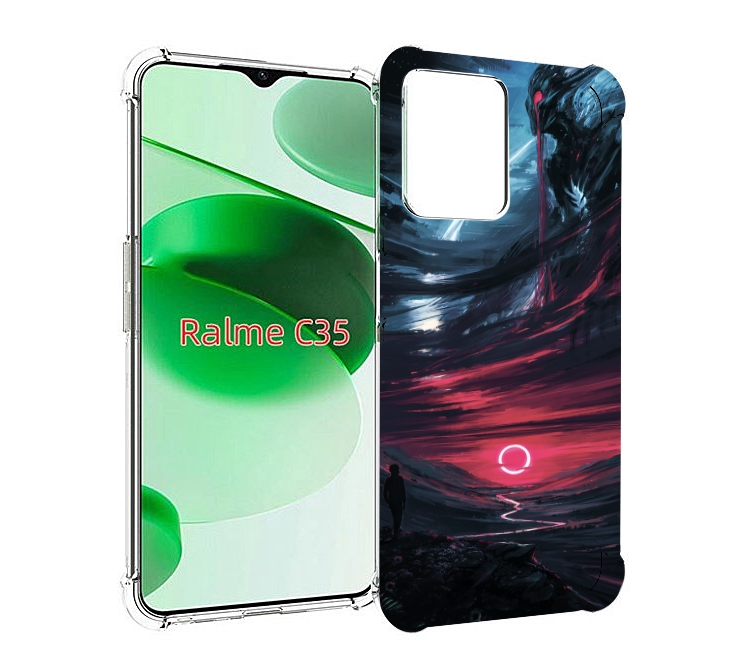 

Чехол MyPads страшный мир для Realme C35 / Narzo 50A Prime, Прозрачный, Tocco