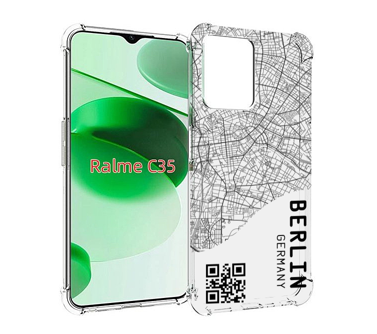 

Чехол MyPads схема-берлин для Realme C35 / Narzo 50A Prime, Прозрачный, Tocco