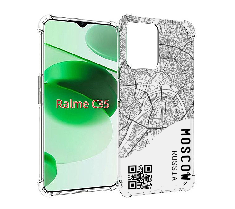 

Чехол MyPads схема-москва для Realme C35 / Narzo 50A Prime, Прозрачный, Tocco
