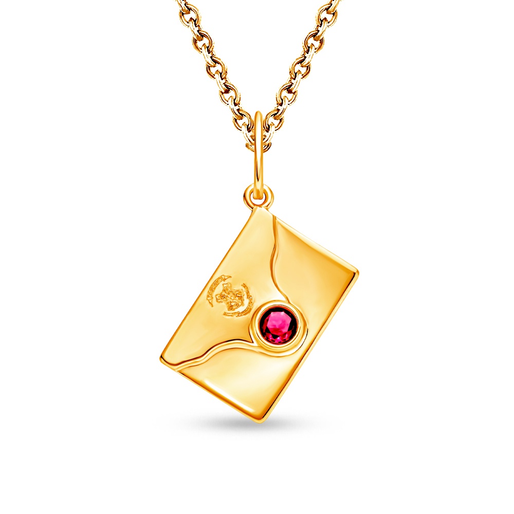 

Подвеска из серебра 585Gold 703006880, корунд искусственный, 703006880