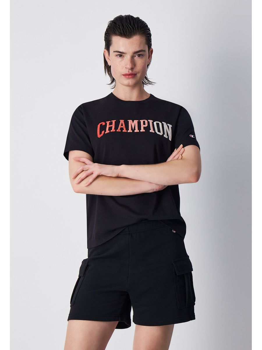

Футболка женская Champion C7621D03M черная S, Черный, C7621D03M