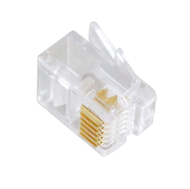 

Телефонный коннектор Gembird MP-6P6C, Прозрачный, MP-6p6c