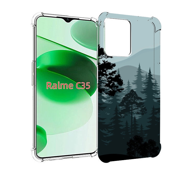 

Чехол MyPads темный лесочек для Realme C35 / Narzo 50A Prime, Прозрачный, Tocco