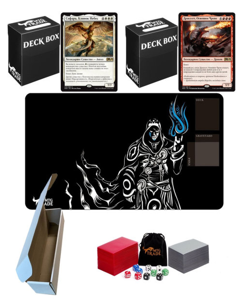 Magic: the gathering — дуэльный комплект mtgtrade сефарадракусет + игровой коврик, проте