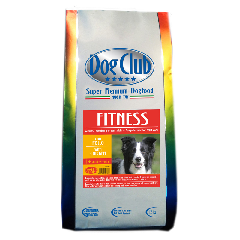 Сухой корм для собак Dog Club Fitness Chicken с нормальной активностью, 12кг