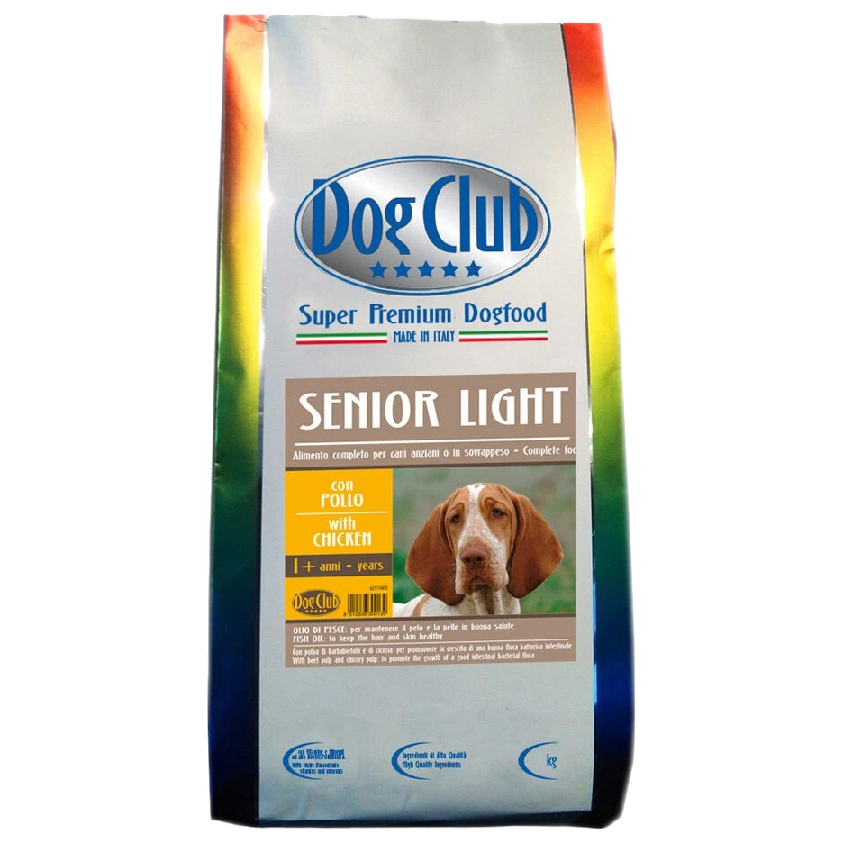 Сухой корм для собак Dog Club Senior Light для пожилых, с избыточным весом, 2,5кг