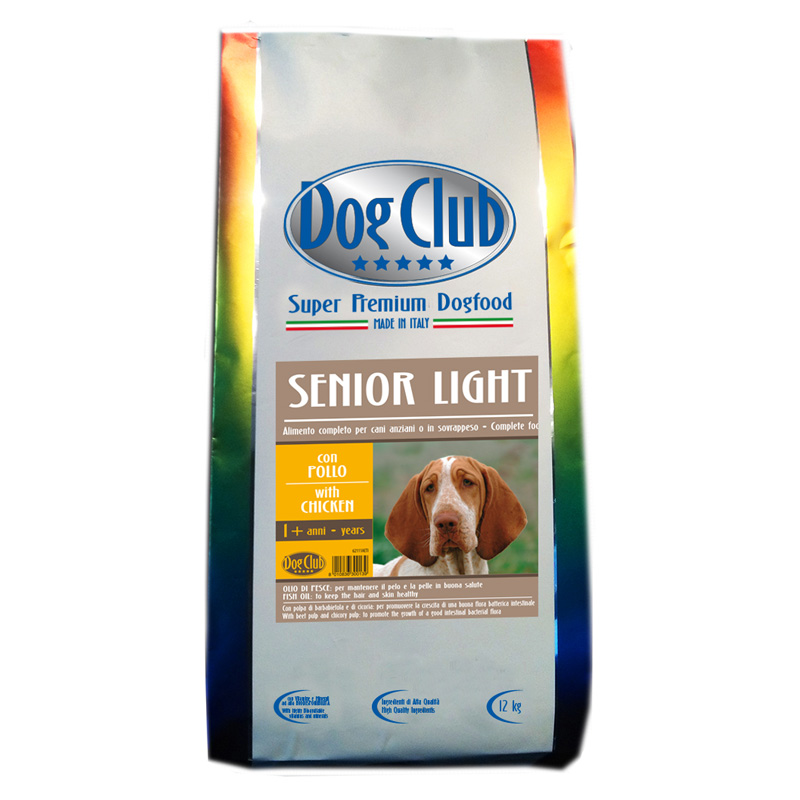 фото Сухой корм для пожилых собак или животных с избыточным весом dog club senior light 2,5кг