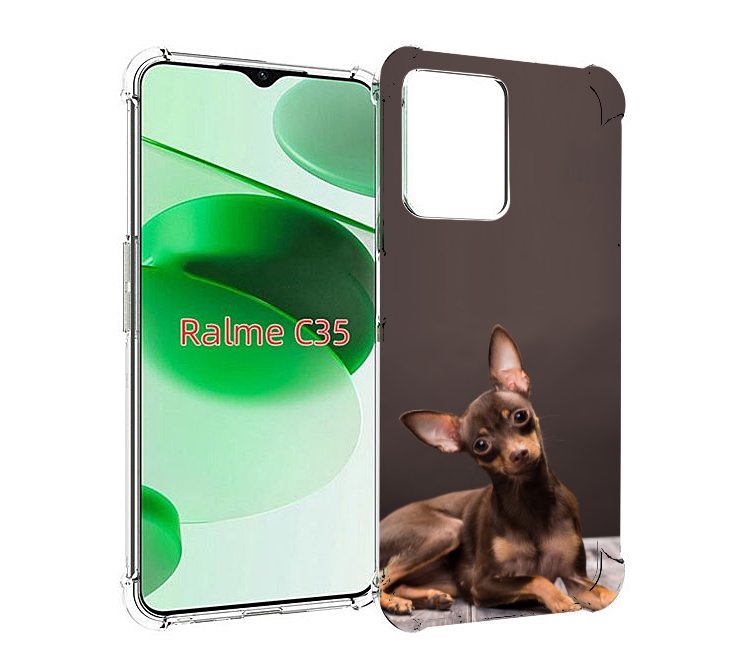 

Чехол MyPads тои терьер для Realme C35 / Narzo 50A Prime, Прозрачный, Tocco