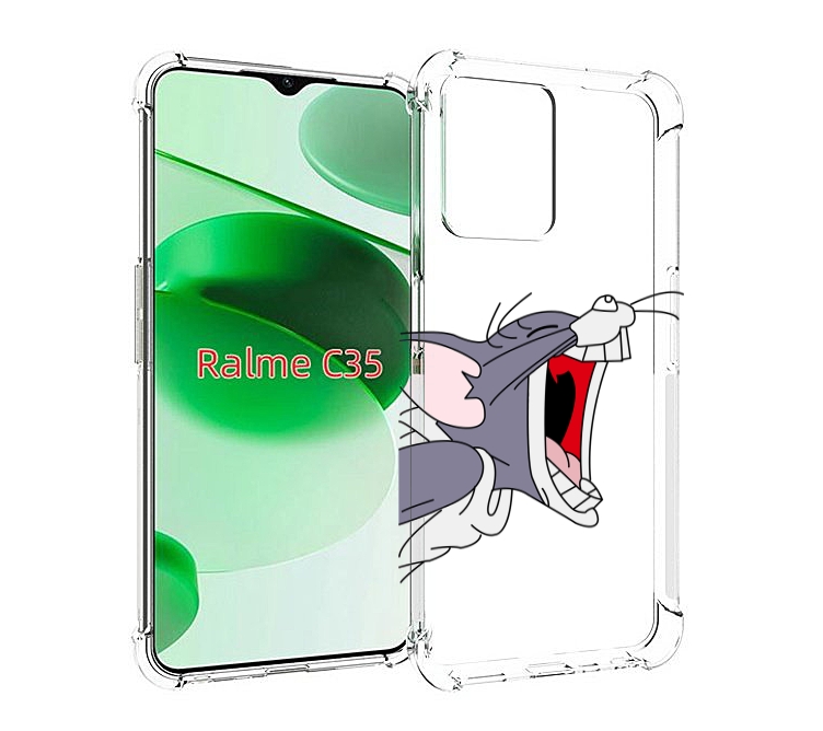 

Чехол MyPads том-голодный для Realme C35 / Narzo 50A Prime, Прозрачный, Tocco