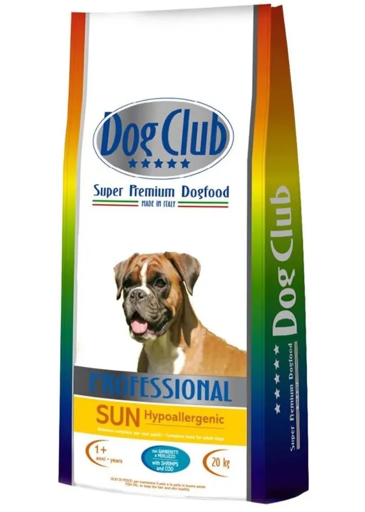 Сухой корм для собак Dog Club Sun рыбная основа, гипоаллергенный, 20кг