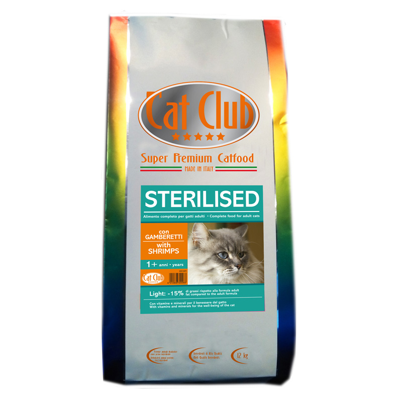 Сухой корм для кошек Cat Club Sterilised Shrimps креветка, для стерилизованных, 1,5кг