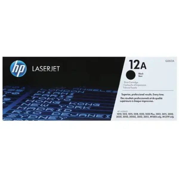 

Картридж для лазерного принтера HP Q2612A (Q2612A) черный, оригинальный, Q2612A