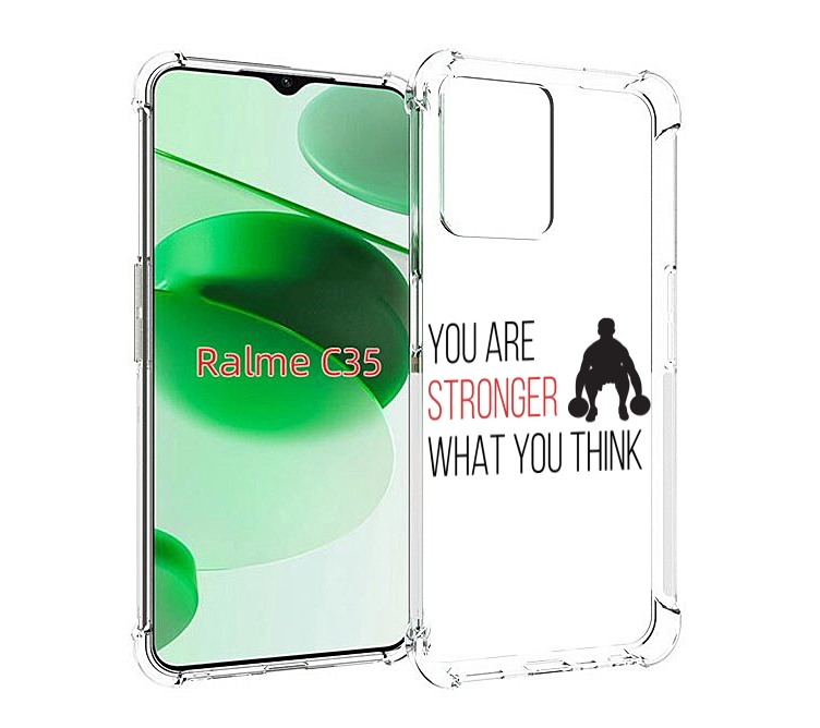 

Чехол MyPads ты-сильнее-чем-думаешь для Realme C35 / Narzo 50A Prime, Прозрачный, Tocco