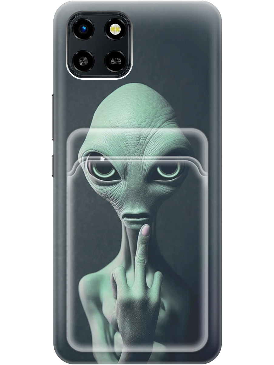 

Силиконовый чехол на Infinix Smart 6 HD с рисунком "Инопланетянин", Зеленый;синий;черный, 20012034