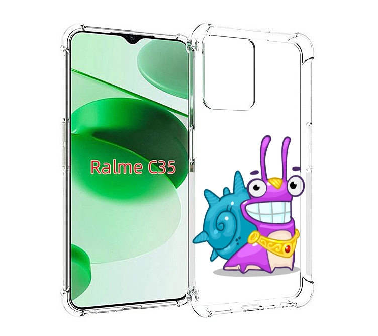 

Чехол MyPads улитка-принц для Realme C35 / Narzo 50A Prime, Прозрачный, Tocco