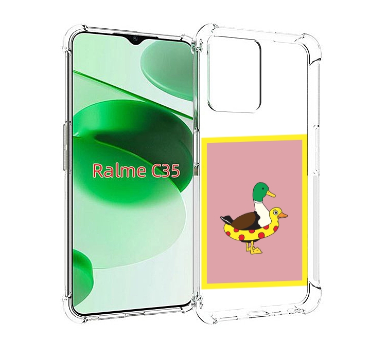 

Чехол MyPads утка в круге надувном для Realme C35 / Narzo 50A Prime, Прозрачный, Tocco
