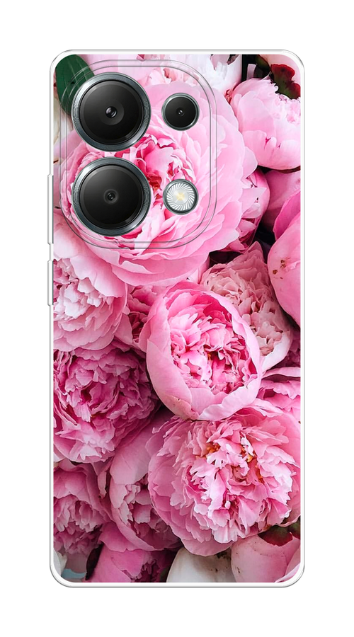 

Чехол на Poco M6 Pro 4G "Розовые пионы", Бежевый;розовый, 321750-1