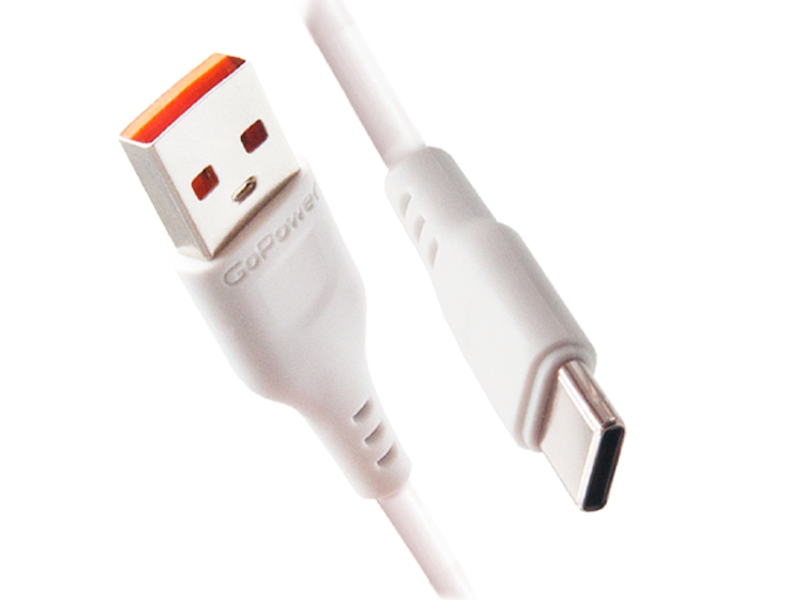 

Аксессуар GoPower USB - Type-C 1m 2.4A белый GP01T 00-00018565, GP01T