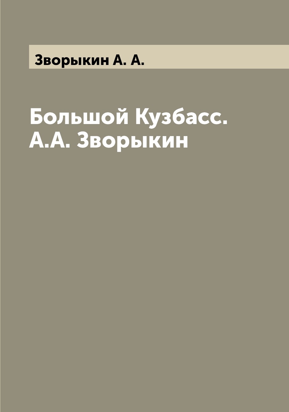 

Книга Большой Кузбасс. А.А. Зворыкин