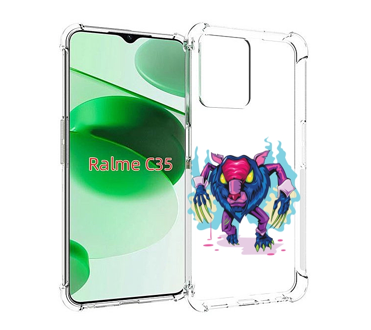 

Чехол MyPads фиолетовая-россомаха для Realme C35 / Narzo 50A Prime, Прозрачный, Tocco