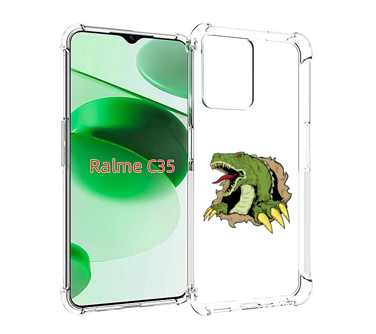 

Чехол MyPads годзила для Realme C35 / Narzo 50A Prime, Прозрачный, Tocco
