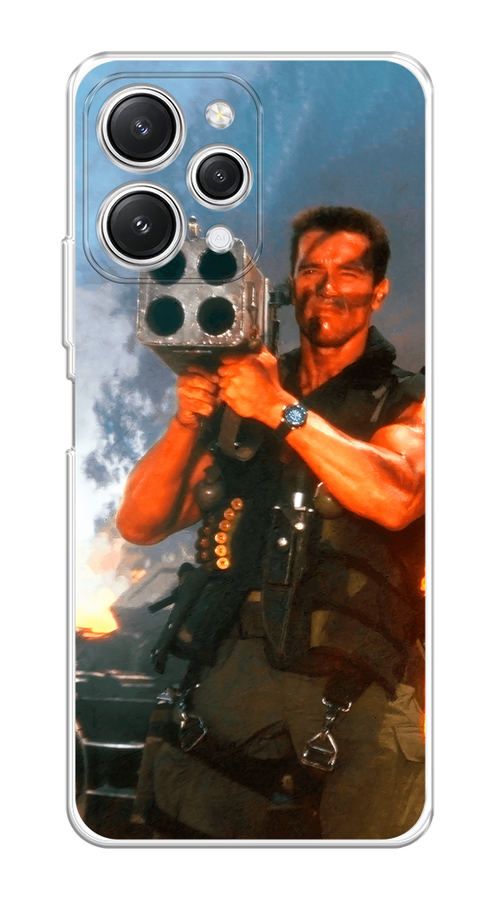 

Чехол на Xiaomi Redmi 12 "Арнольд Шварцнеггер с базукой", Голубой;коричневый, 319250-1