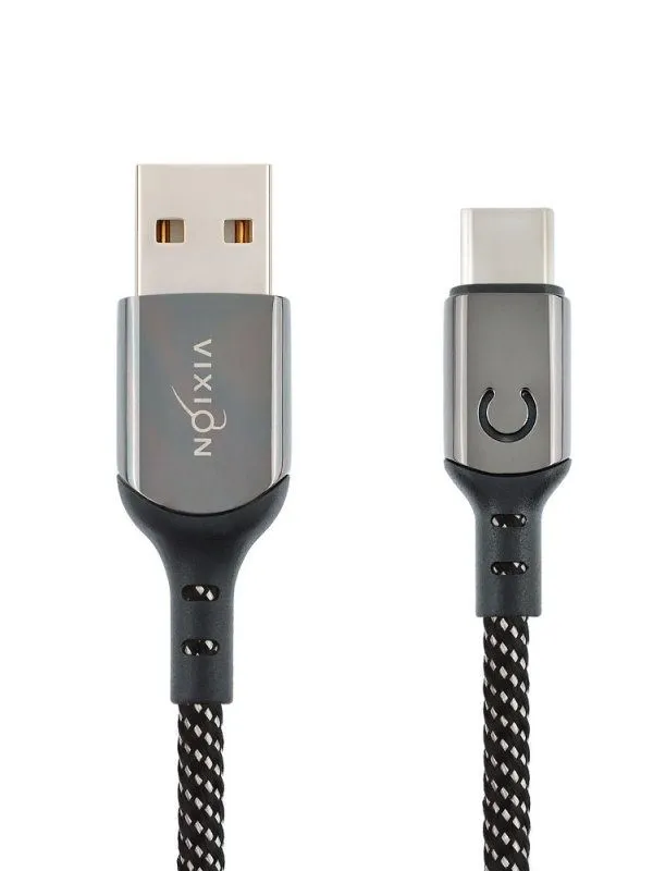 Аксессуар Vixion K9 Ceramic USB - USB Type-C 1m Black-White GS-00015791