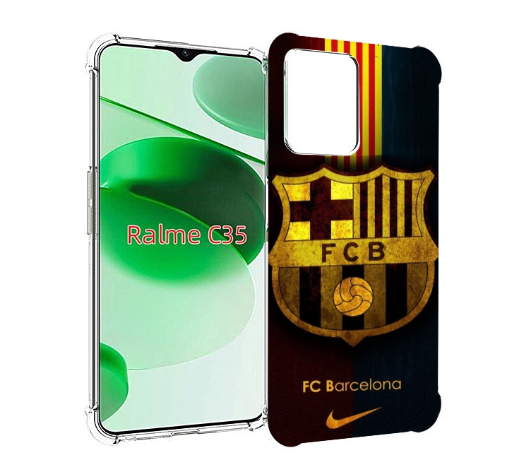 

Чехол MyPads фк барселона мужской для Realme C35 / Narzo 50A Prime, Прозрачный, Tocco