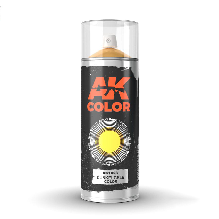 фото Акриловая краска ak interactive dunkelgelb color spray 150мл