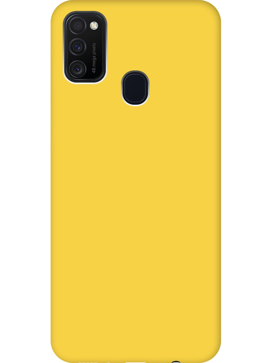 

Силиконовый чехол на Samsung Galaxy M21/M30s матовый желтый, 723067621