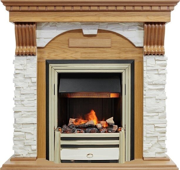 

Электрокамин Dimplex Dublin (дуб) сланец белый с очагом Cavendish