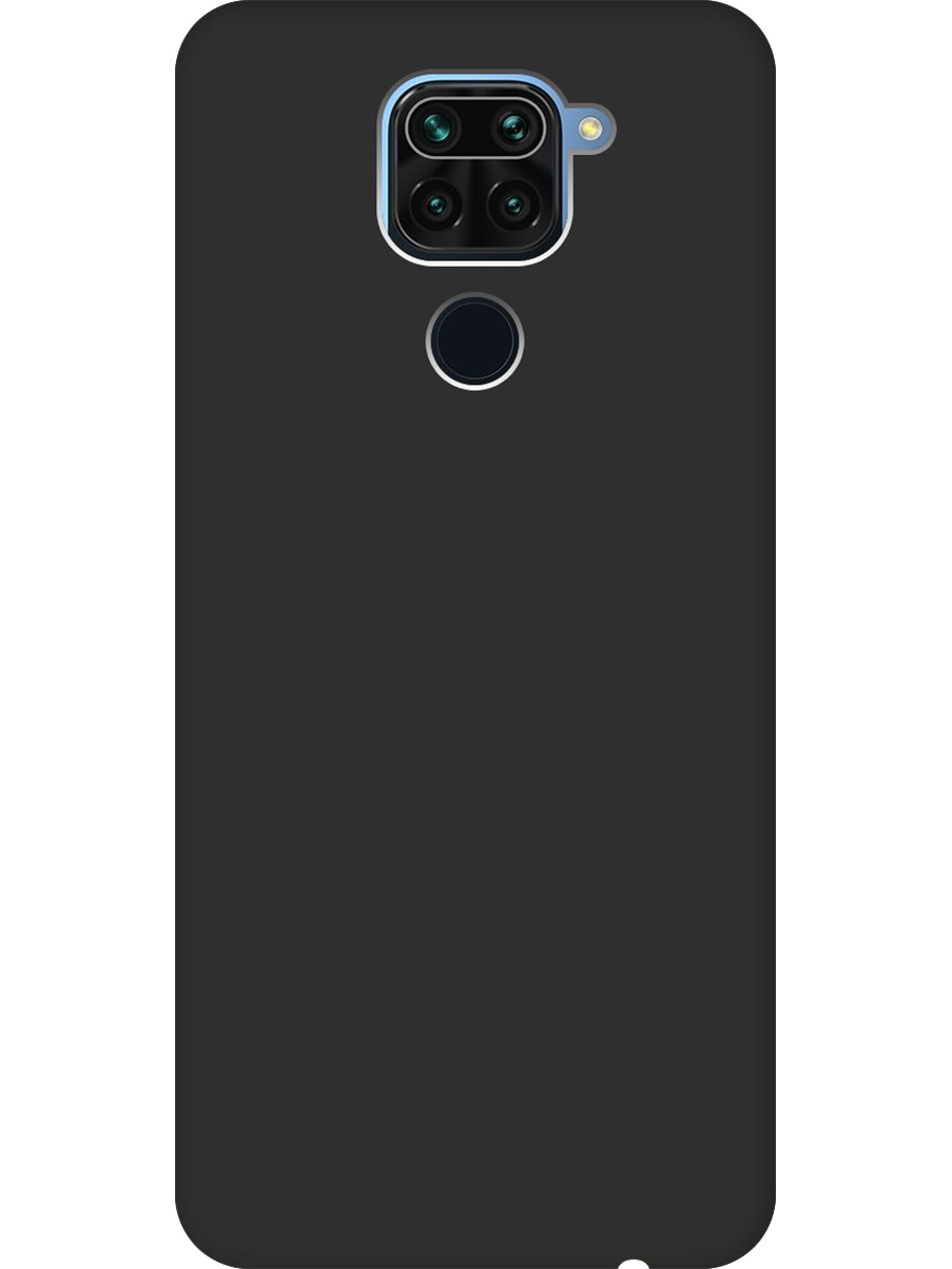 

Силиконовый чехол на Xiaomi Redmi Note 9 матовый черный, 723101313